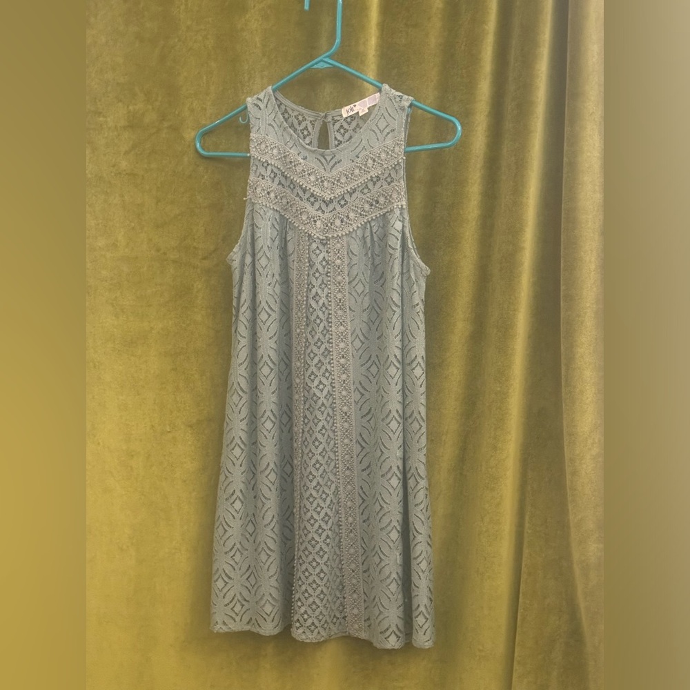 Jolt Women's Mini Dress in Light Blue Lace